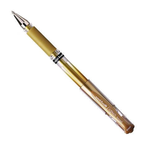 Długopis żelowy Uni UM-153 0.65mm Złoty - 2